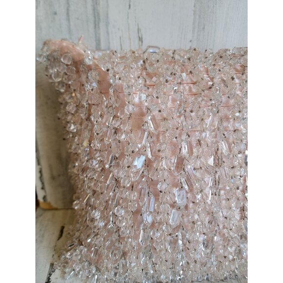 KSA pillow satin pink Faux Crystal Unique home decor - Picture 2 of 9